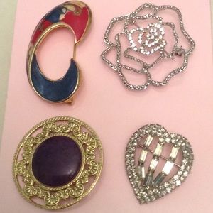 Vintage brooch lot of 4